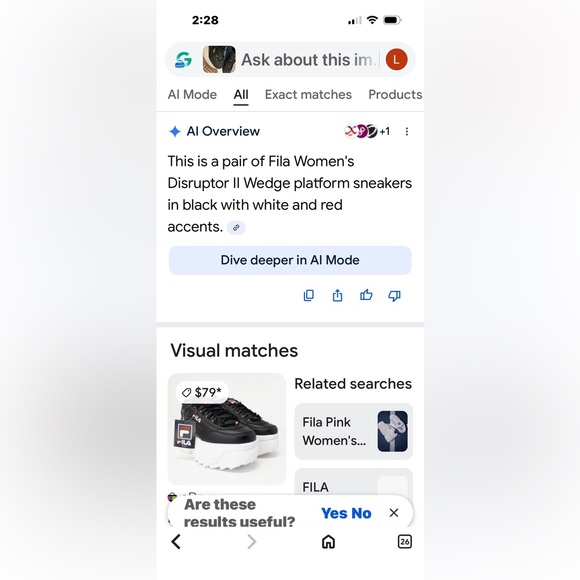 Fila Women's Black and White Chunky Sneakers - Picture 16 of 16